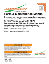 Setup parts maintenance manual turfcat t628dn